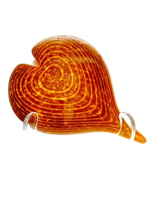 Topaz and Clear Spiral Heart